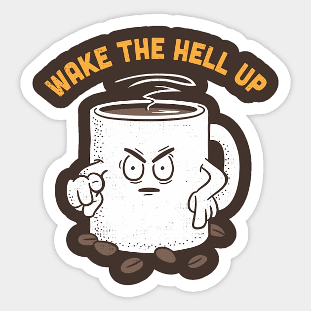 Wake up Coffee Seargent Sticker by Gammaray